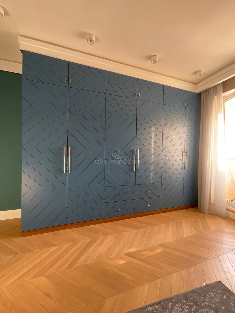 Фрезеровка "Ромбы" единый рисунок на все фасады 