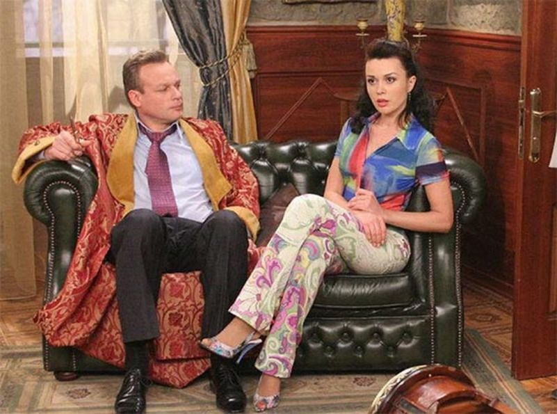 Сергей Жигунов и Анастасия Заворотнюк в сериале «Моя прекрасная няня» (2004-2008)