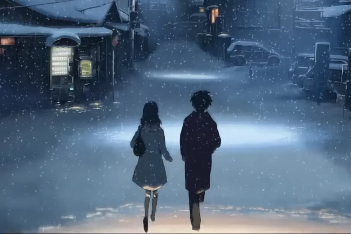 Кадр из аниме «5 сантиметров в секунду»   📷