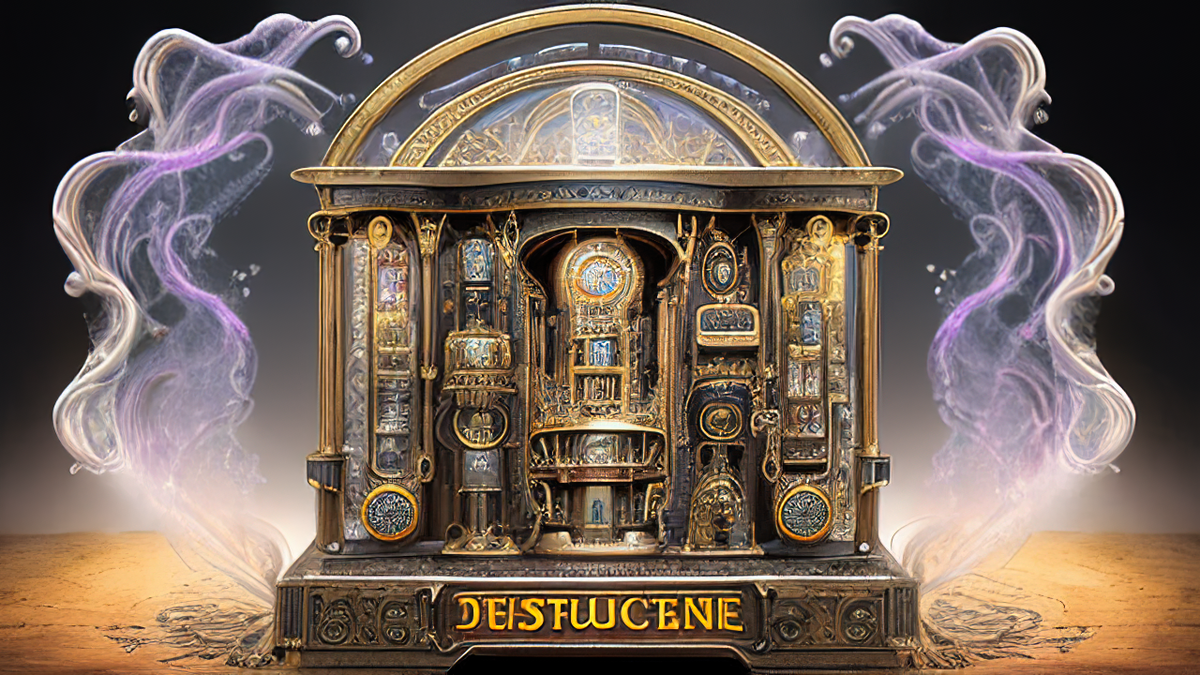 Как по мнению ИИ мог бы выглядеть древний торговый автомат