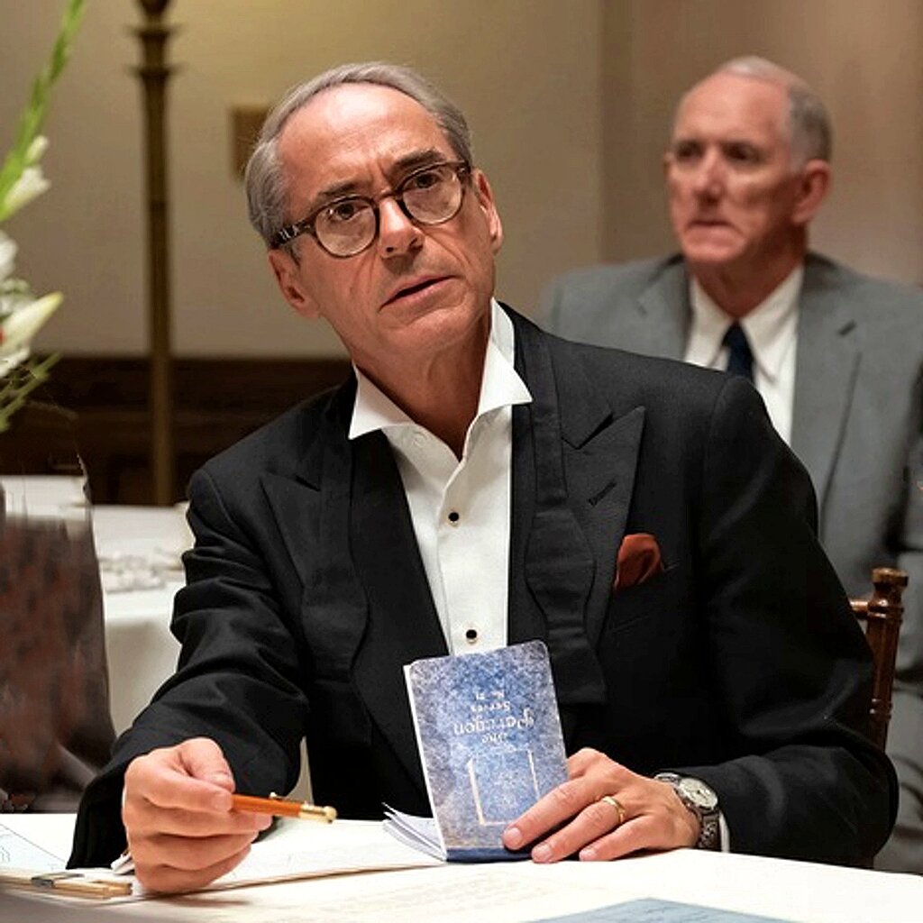 Роберт Дауни мл. в роли Льюиса Штрауса в драме «Оппенгеймер», 2023 г