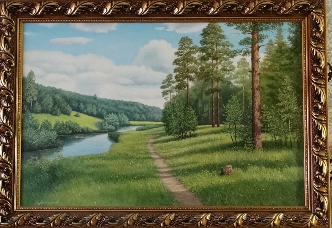 Размер холста 60 на 90 см.