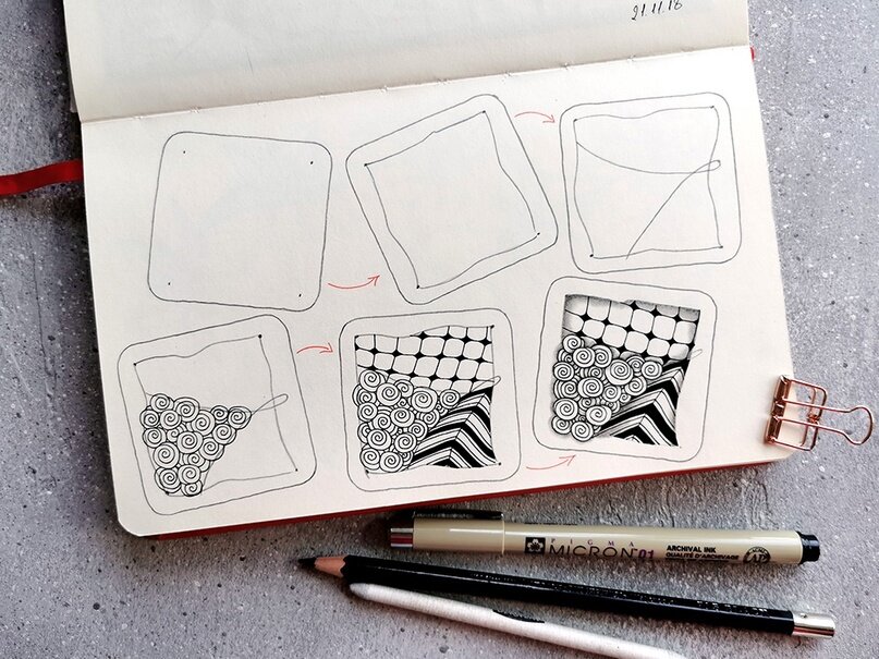 Как рисовать Зентангл