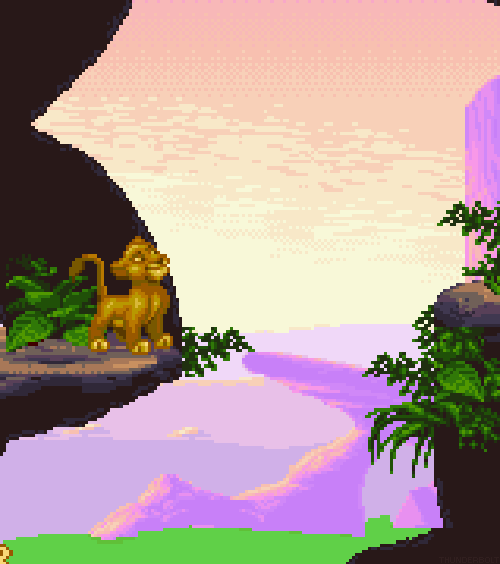 Маленький Симба на уровне Pride Land