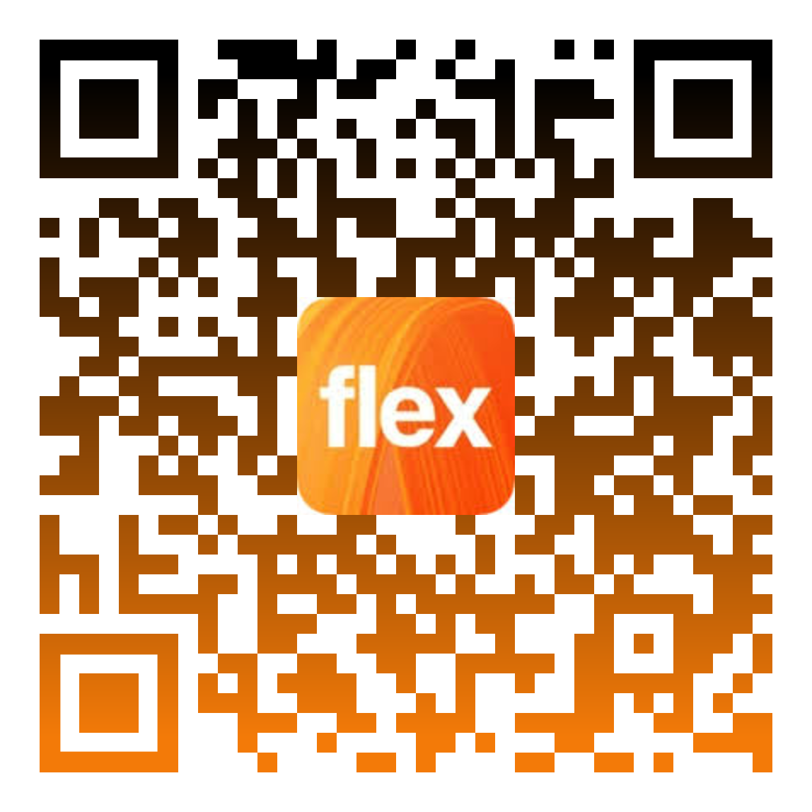 QR-код. 
Включите камеру телефона и отсканируйте его
Orange flex промокод