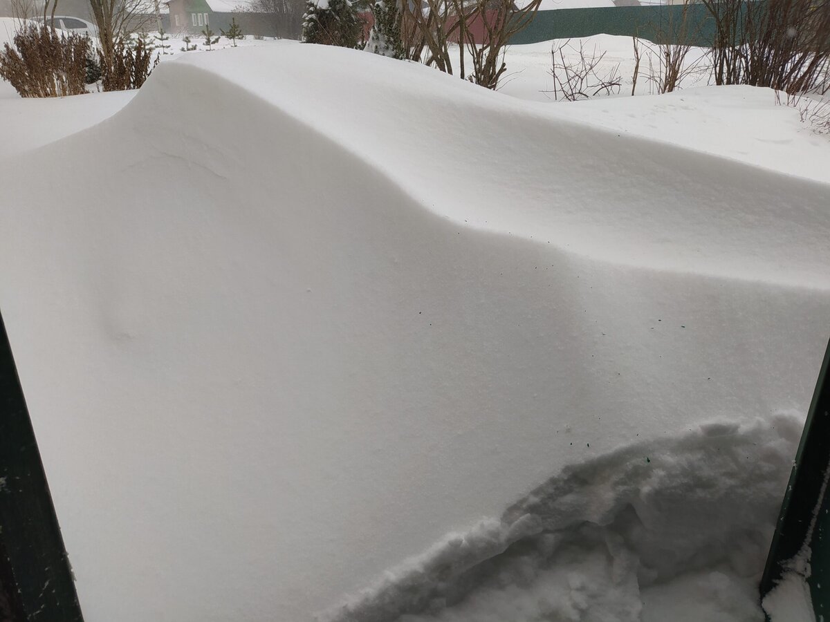 Калитку не открыть — замело снегом.