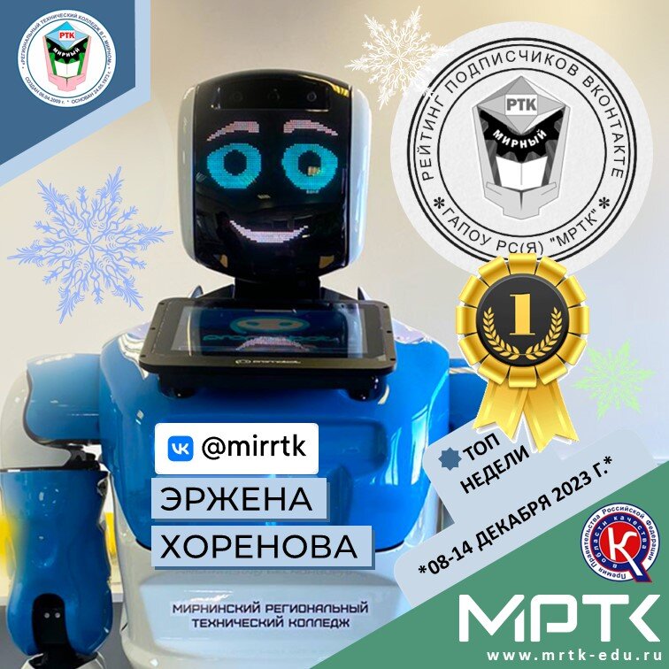 «Рейтинг подписчиков» ВКонтакте МРТК: названы лидеры второй недели декабря