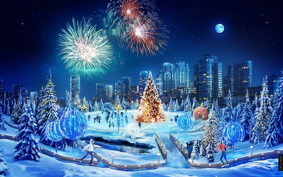 новогодняя елка в космосе. новогодняя картинка фон. фэнтези рождество. новый год будущее. новый год будущее.