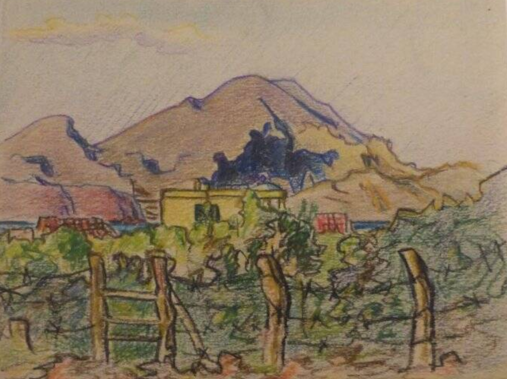 Виноградник в Крыму. Крутиков Г. Т. 1912-1913. Музей архитектуры им. А.В. Щусева