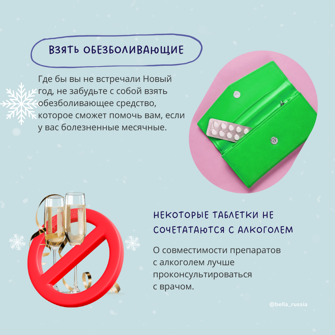 Что делать, если месячные выпали на новогодние праздники | bella | Дзен