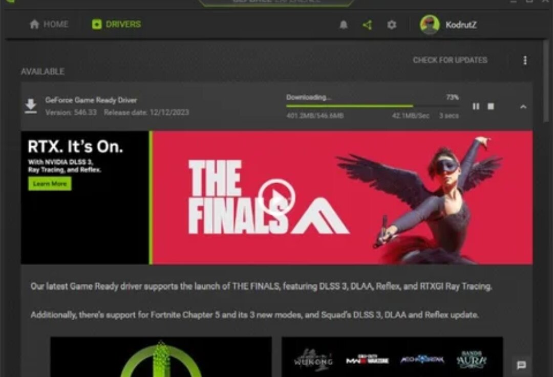 Драйвер Nvidia GeForce Game Ready 546.33 поддерживает Fortnite Chapter 5 и  The Finals | OVERCLOCKERS.RU | Дзен