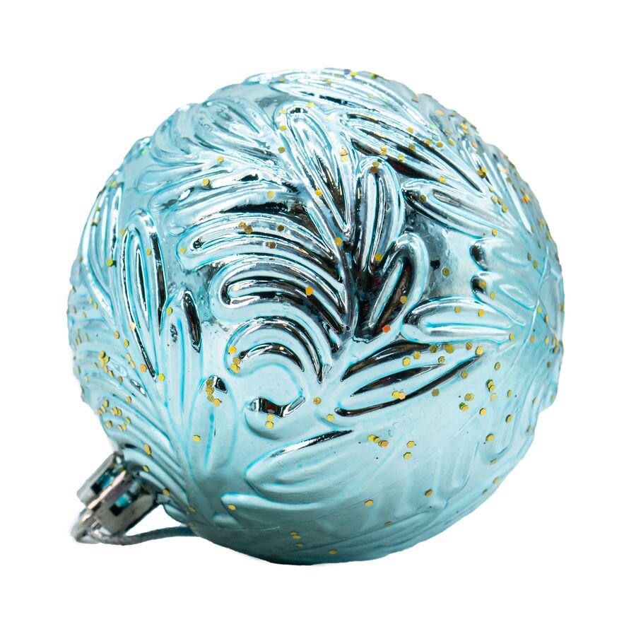 Елочное украшение шар розовый, голубой (глянец,матовый) d=8 см (4 шт./уп.) пвх 