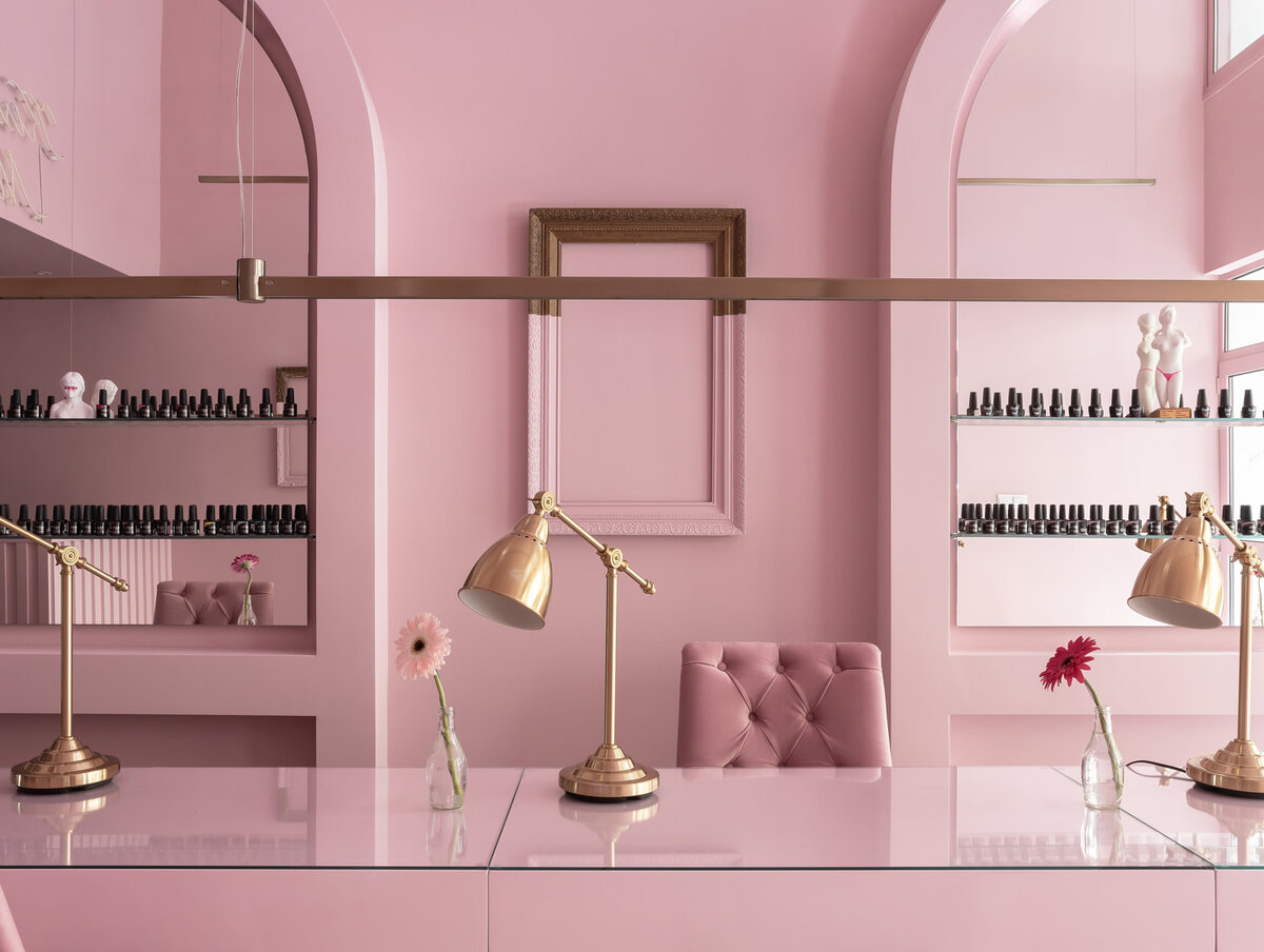 Салон красоты Malina на Кипре по дизайну Ольги Гусаровой.