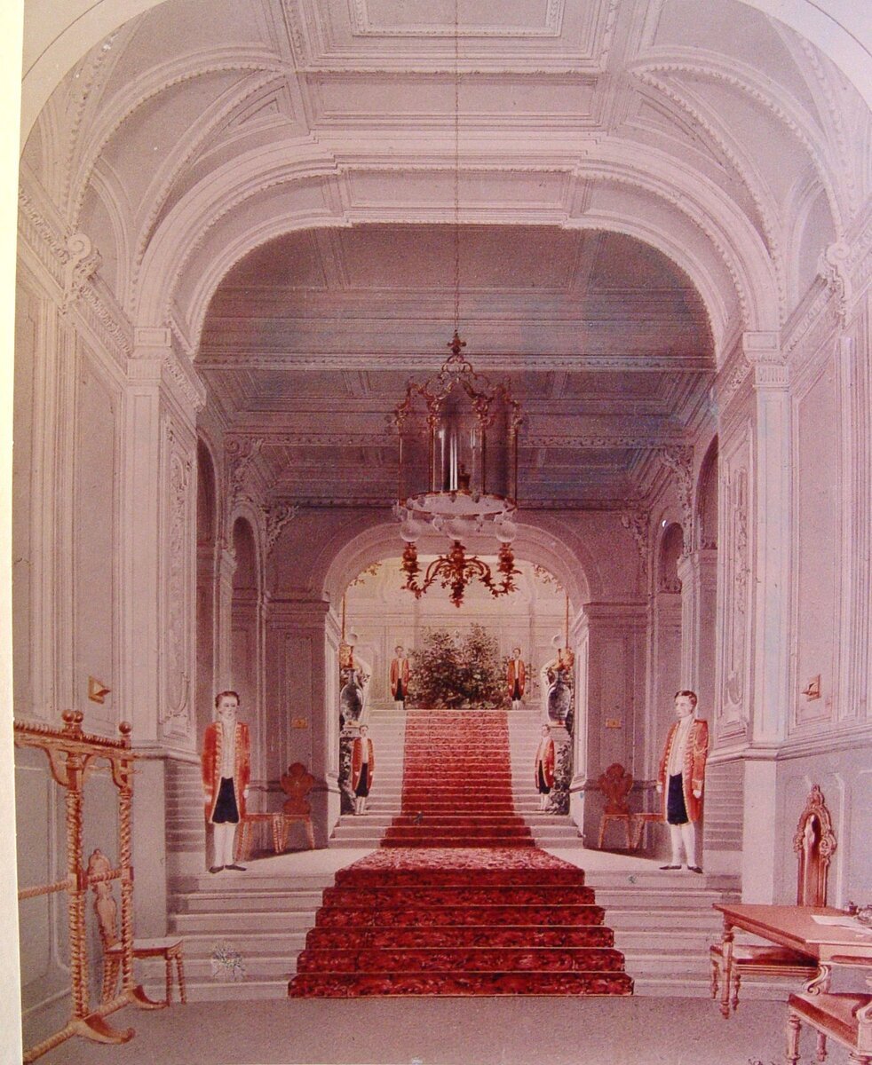 А. А. Редковский. Парадный вестибюль, 1860 г.