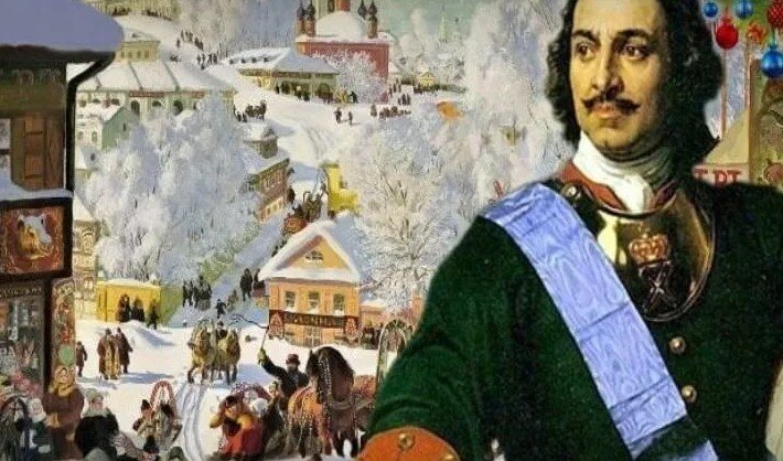 Году первого января. Петр 1 новый год. Петр первый новый год. Новый год 1700 Петр 1. Новый год при Петре 1 в России