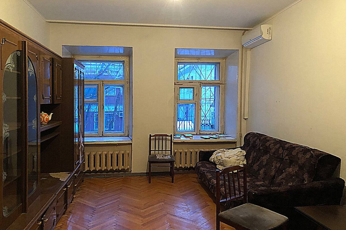 Ремонт квартиры для аренды. Гостиная. Фото ДО