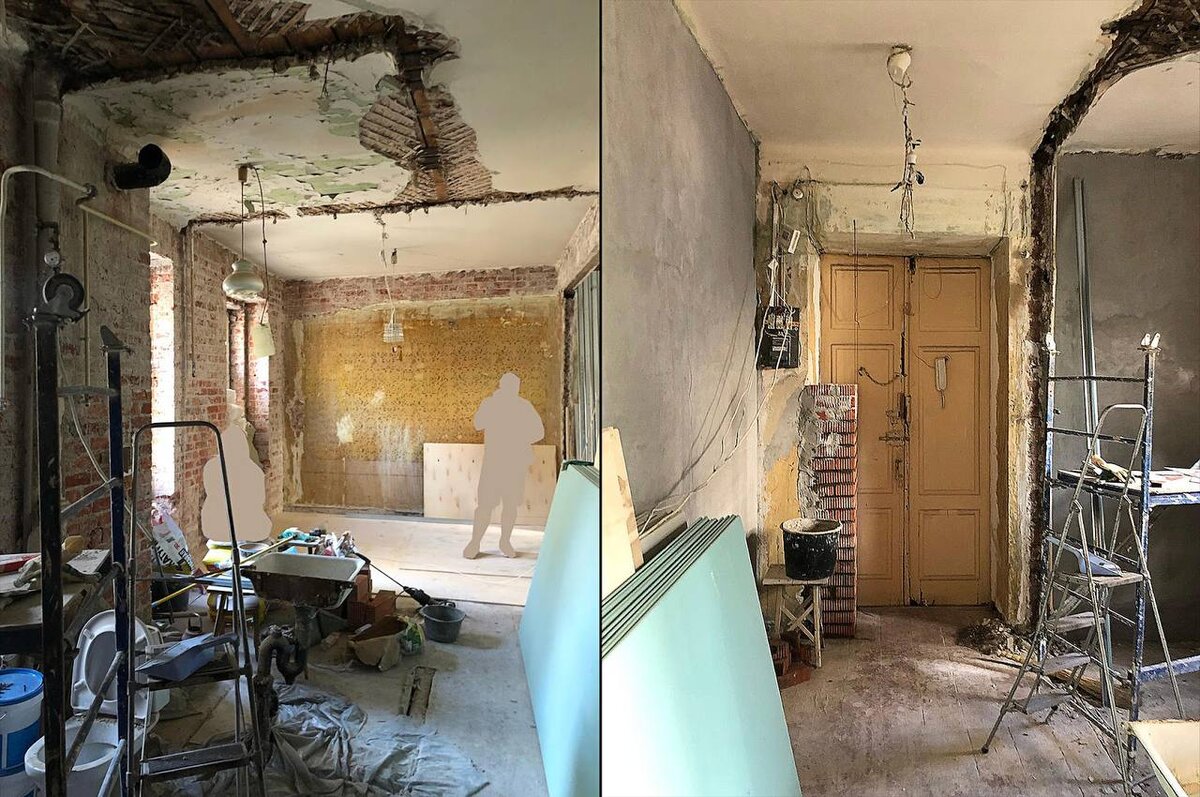 стоит ли делать ремонт перед продажей квартиры. человек красит стену. перепланировка помещений. стоит ли делать ремонт перед продажей квартиры. люди делают ремонт.