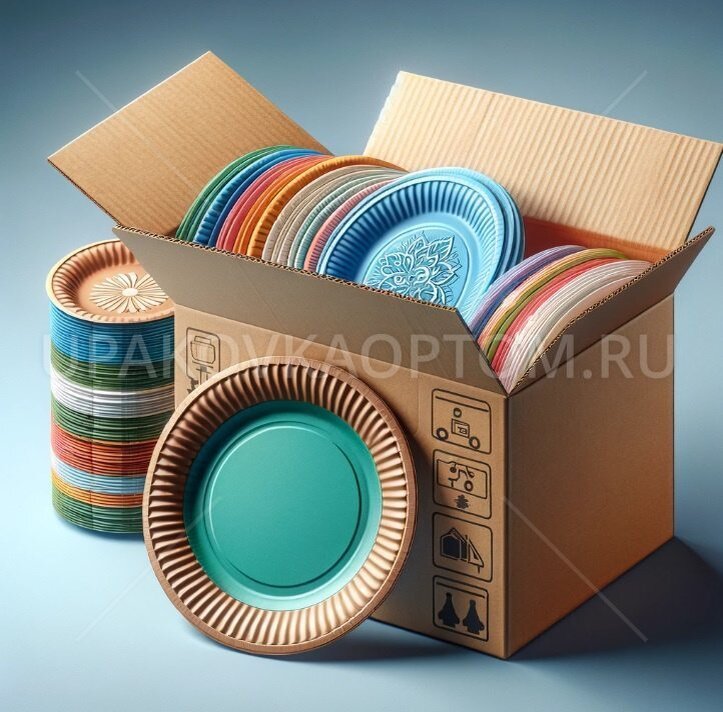 Бумажные тарелки оптом от Упаковка Оптом