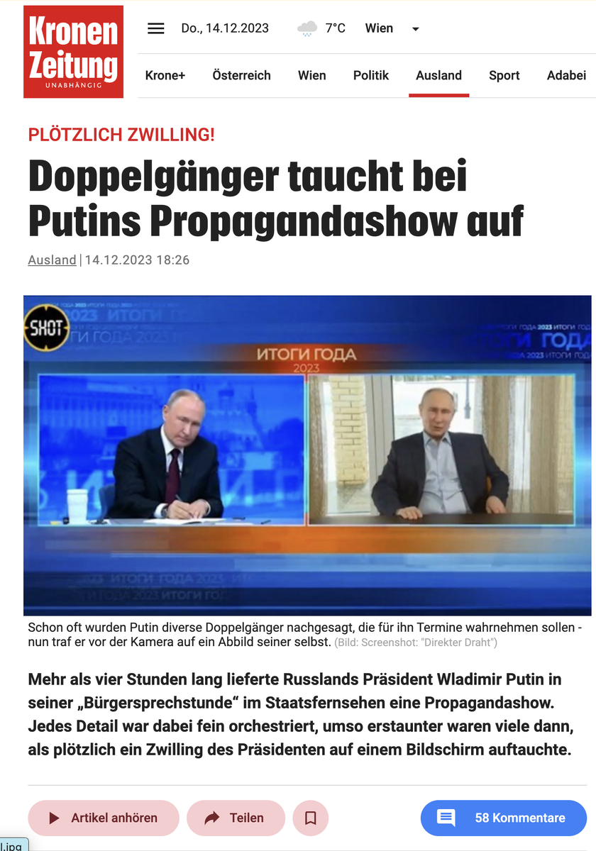Kronen Zeitung и та самая публикация