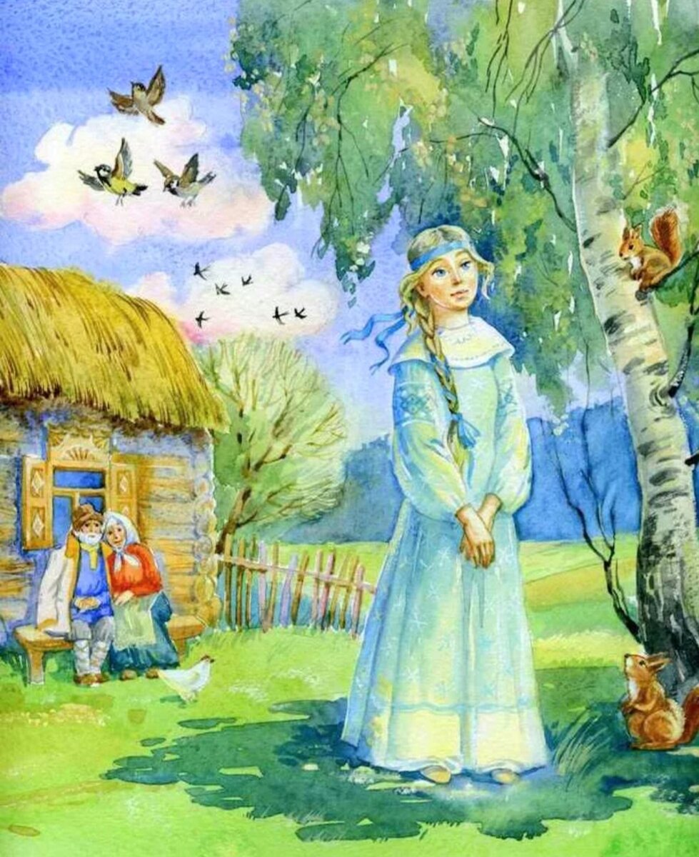 Песни девочки из сказки. М Малкус Снегурочка. Снегурочка иллюстрации. Сказка Снегурочка. Иллюстрации к сказкам.