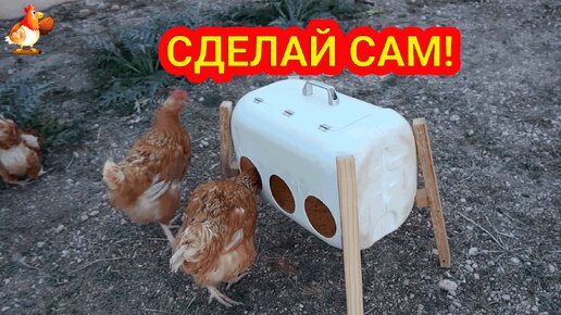 Кормушка курам из большой канистры на ножках 😮 Сделай сам своими руками и порадуй несушек ❗