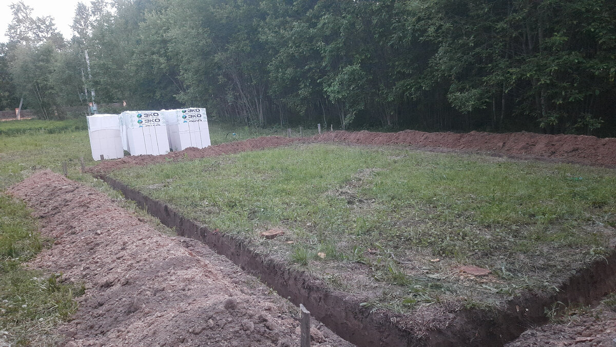 Траншея под фундамент.