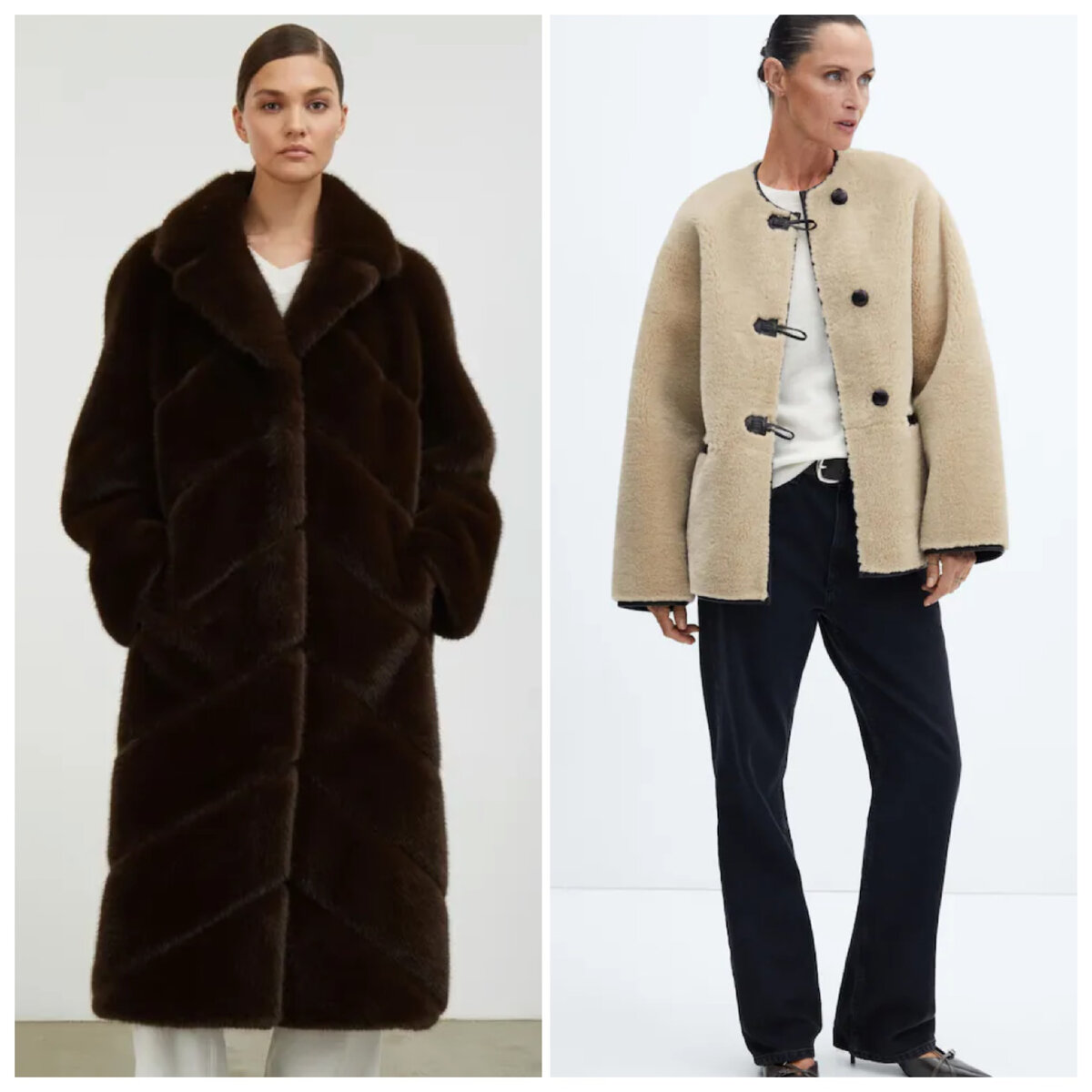 фото с сайтов Снежная королева и Mango, коллаж составлен автором