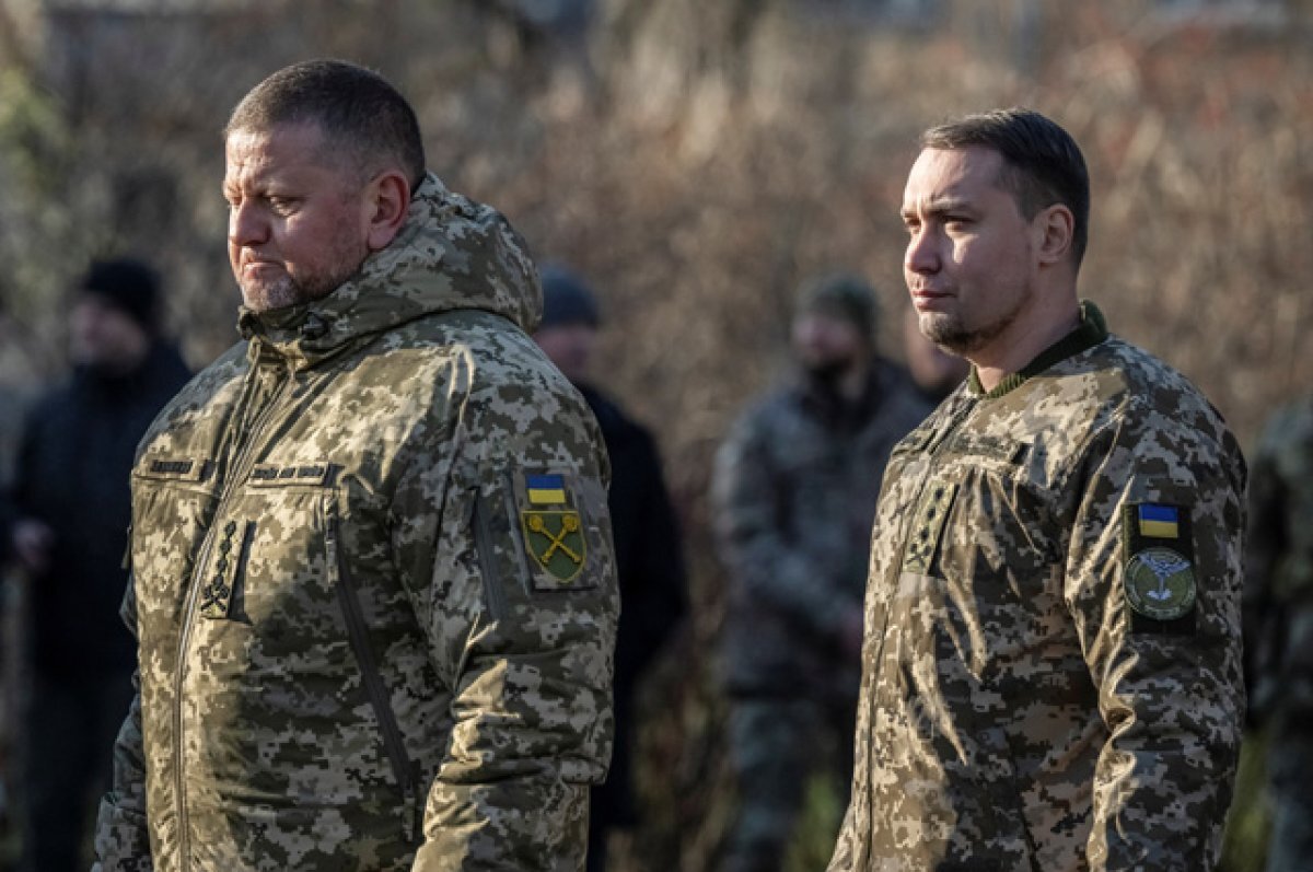    Главнокомандующий Вооруженными Силами Украины Валерий Залужный и начальник военной разведки Украины Кирилл Буданов.