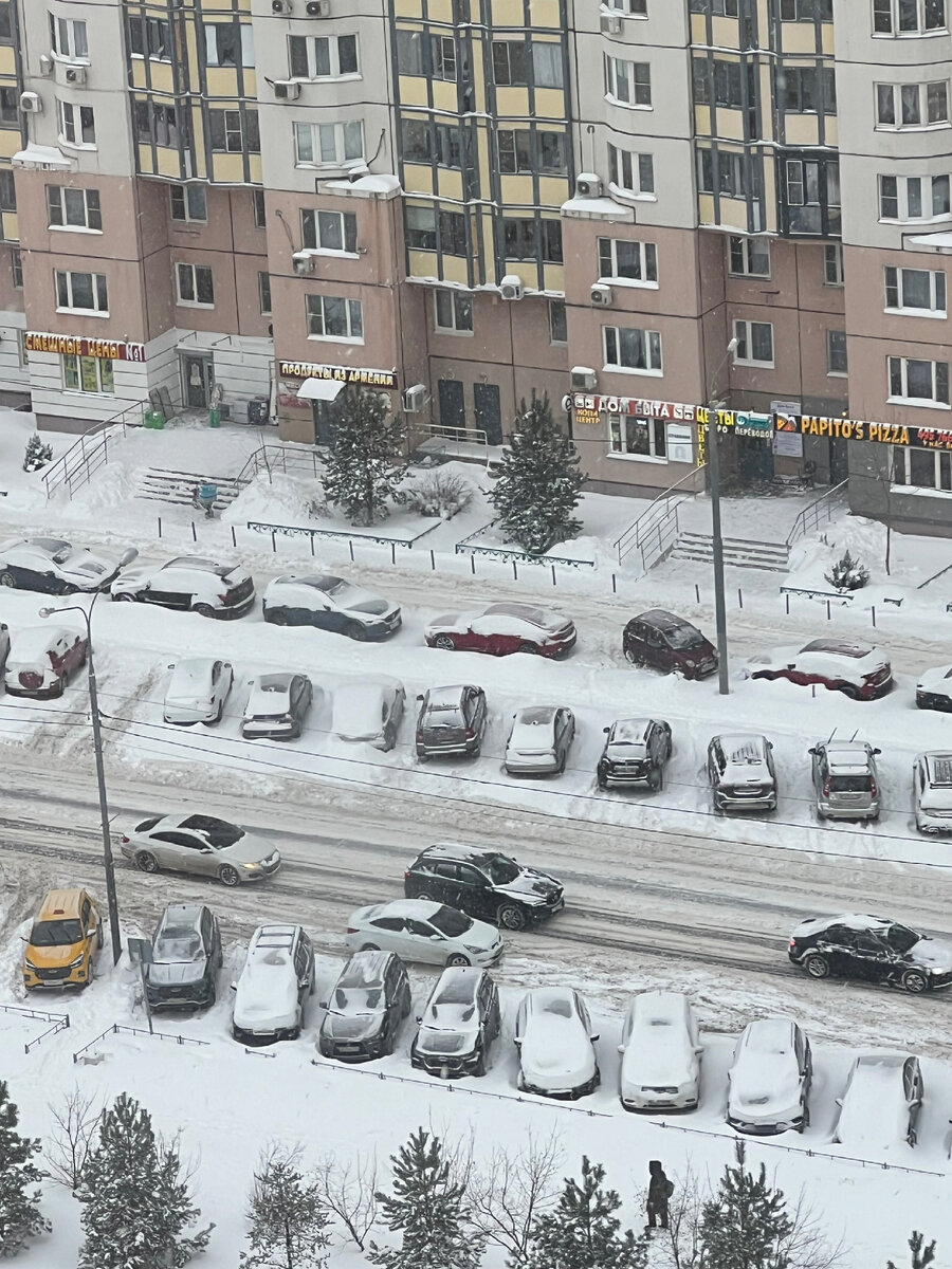 Вот так машинки ползут в сторону выезда из Поймы, как черепашки)