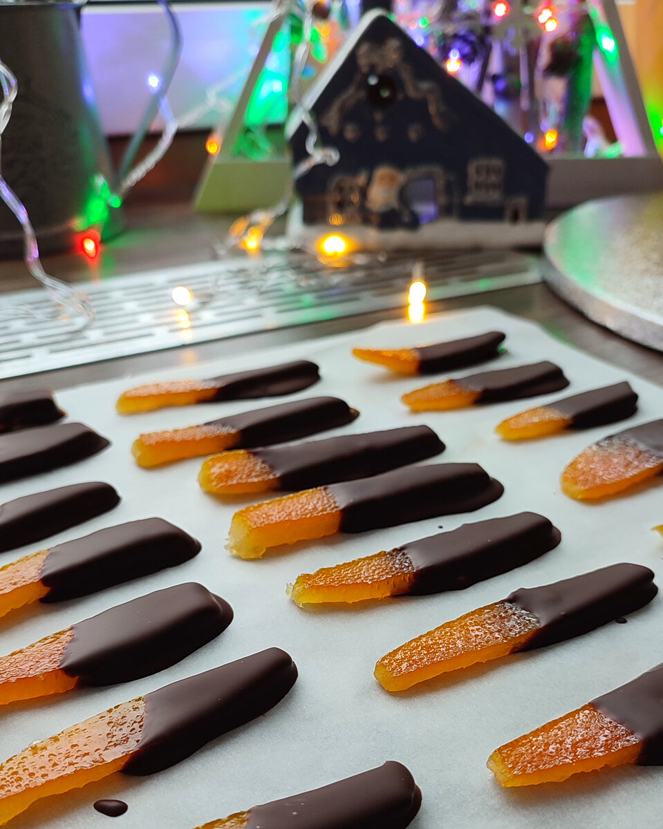 Апельсиновые цукаты в шоколаде, фото автора