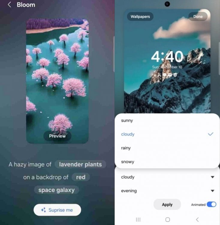    Samsung сам нарисует обои