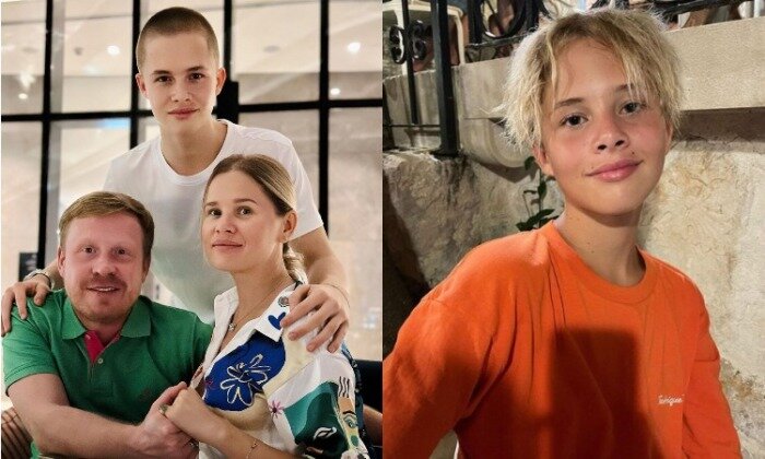  Леон Кемстач с родителями.