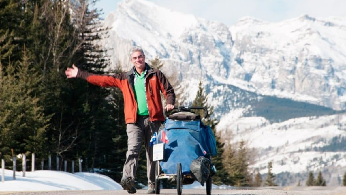 жан беливо кругосветное путешествие. 45-летнего юбилея канадец жан беливо. жан беливо пешком 75000. канадец жан беливо. пешком весь мир.