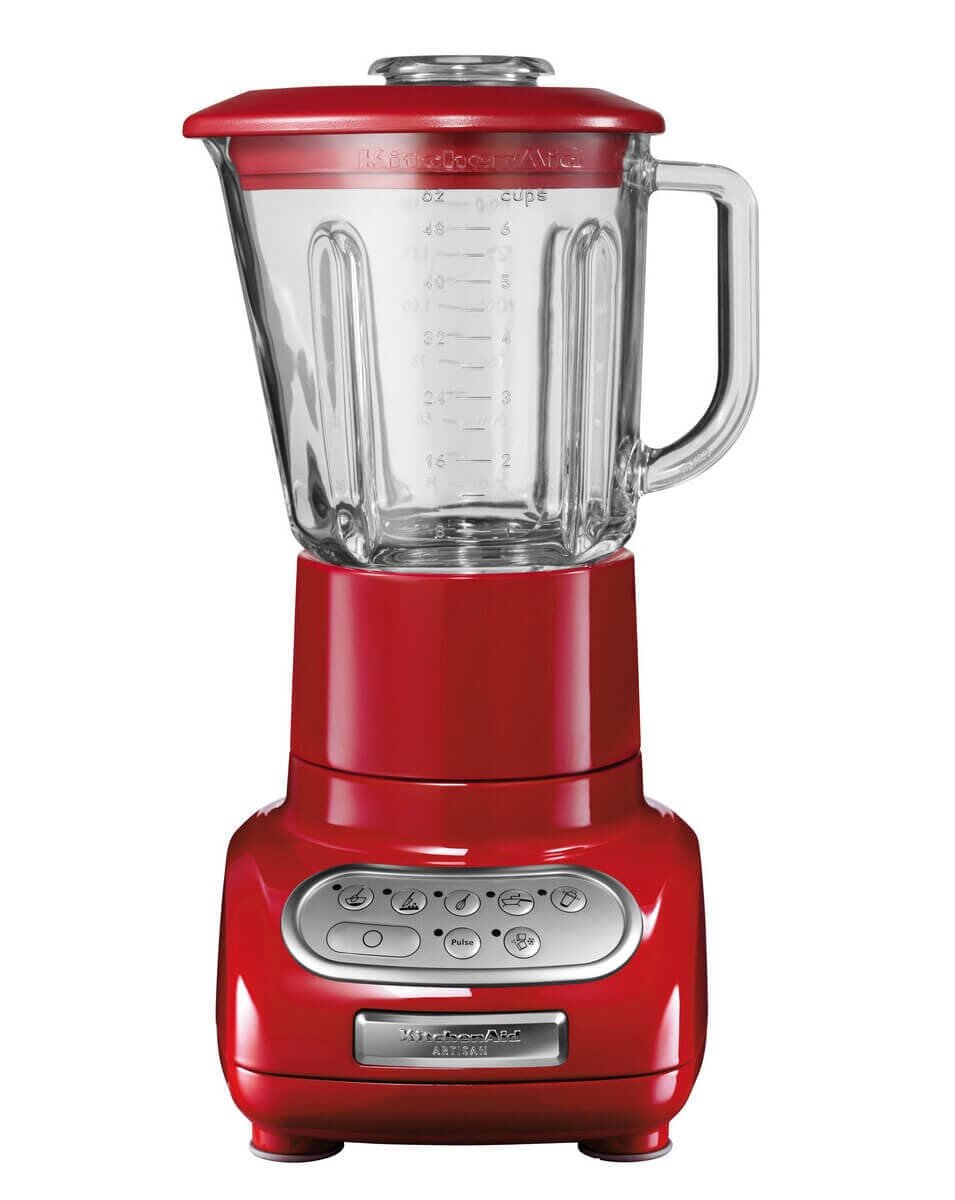 Профессиональный блендер KitchenAid с чашей из закаленного стекла подойдет для бытовых задач: приготовления супов-пюре, молочных коктейлей и детского питания