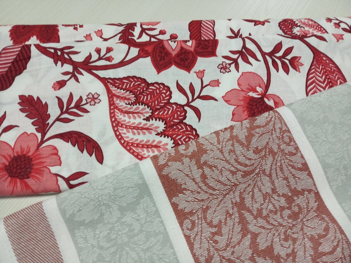 2-й заказ: полулён и полотенечный холст