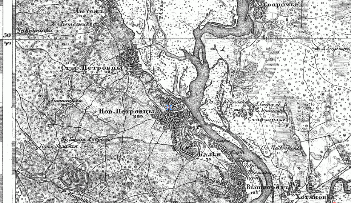 на скрине мои родные села - Новые и Старые Петровцы, Киевский уезд, Киевская губерния