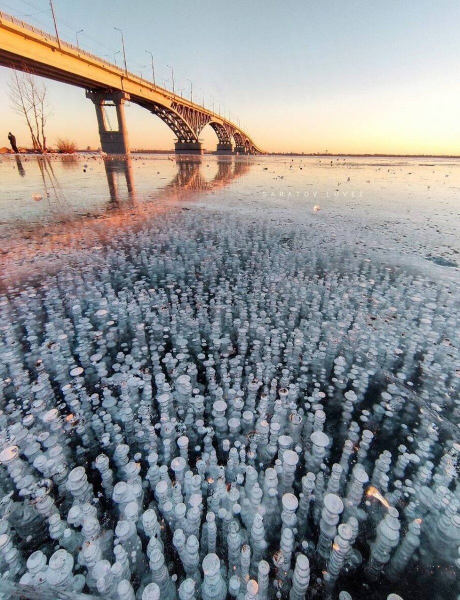 Волга замерзла у нас уже неделю как.
