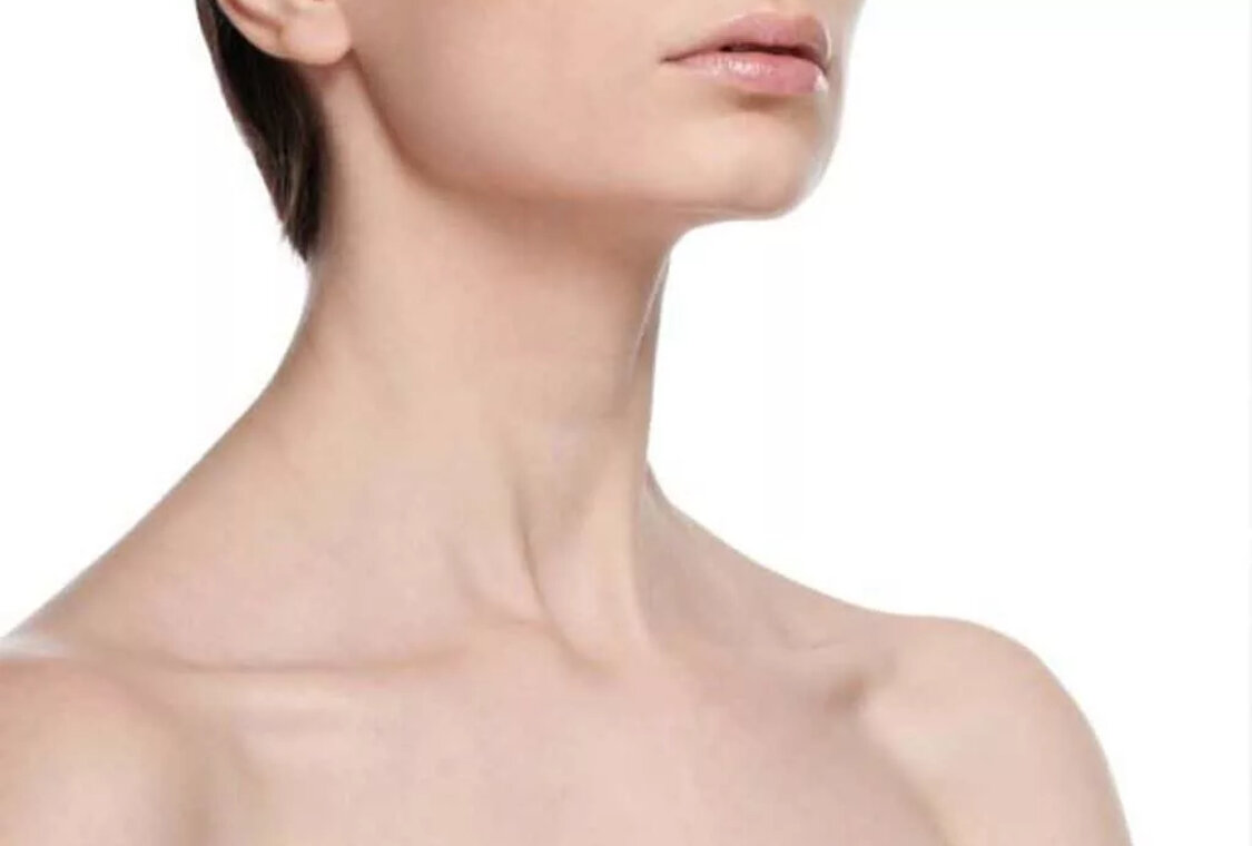 Woman s neck. Красивая шея. Здоровая шея. Женский подбородок.