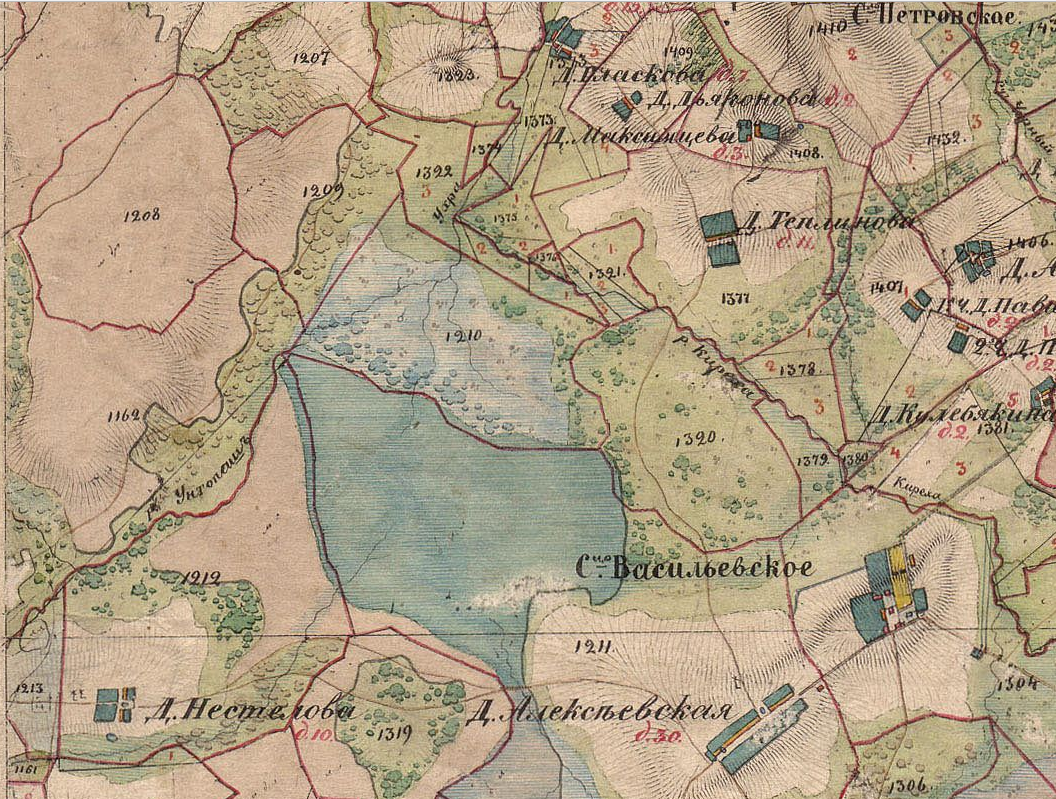 Болото Варгазное. Атлас Менде, 1857 г.