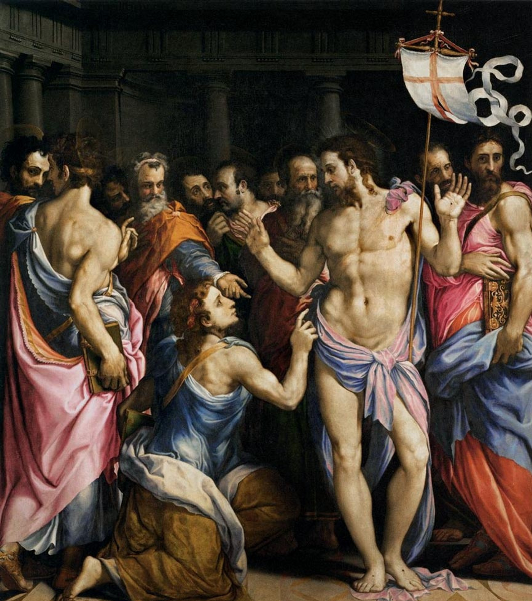 Джузеппе Сальвиати. «Неверие Святого Фомы», 1547 год, Лувр, Париж © Public domain