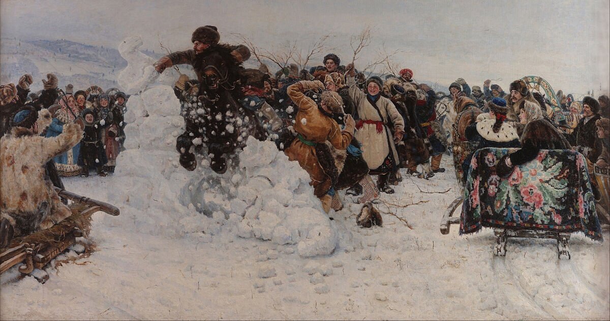 «Взятие снежного городка», 1891 год https://commons.wikimedia.org/wiki/File:Vasily_Surikov_-_Taking_a_Snow_Town_-_Google_Art_Project.jpg