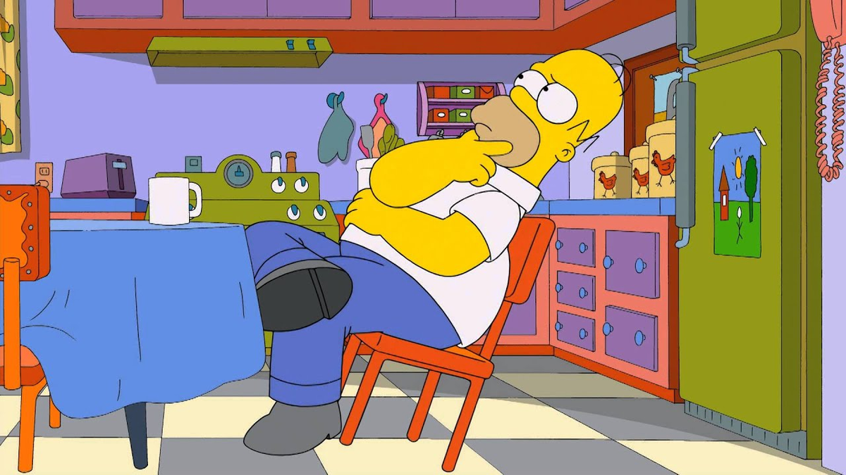 Гомер Симпсон собственной персоной, думает о смысле жизни. Взято: Яндекс. Картинки