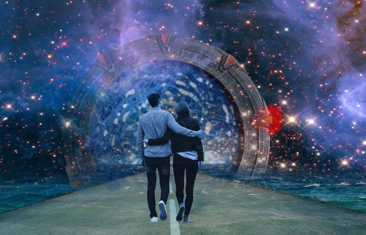 планета любви. космос любовь. символ притяжения. слияние мужчины и женщины. связь между мужчиной и женщиной.