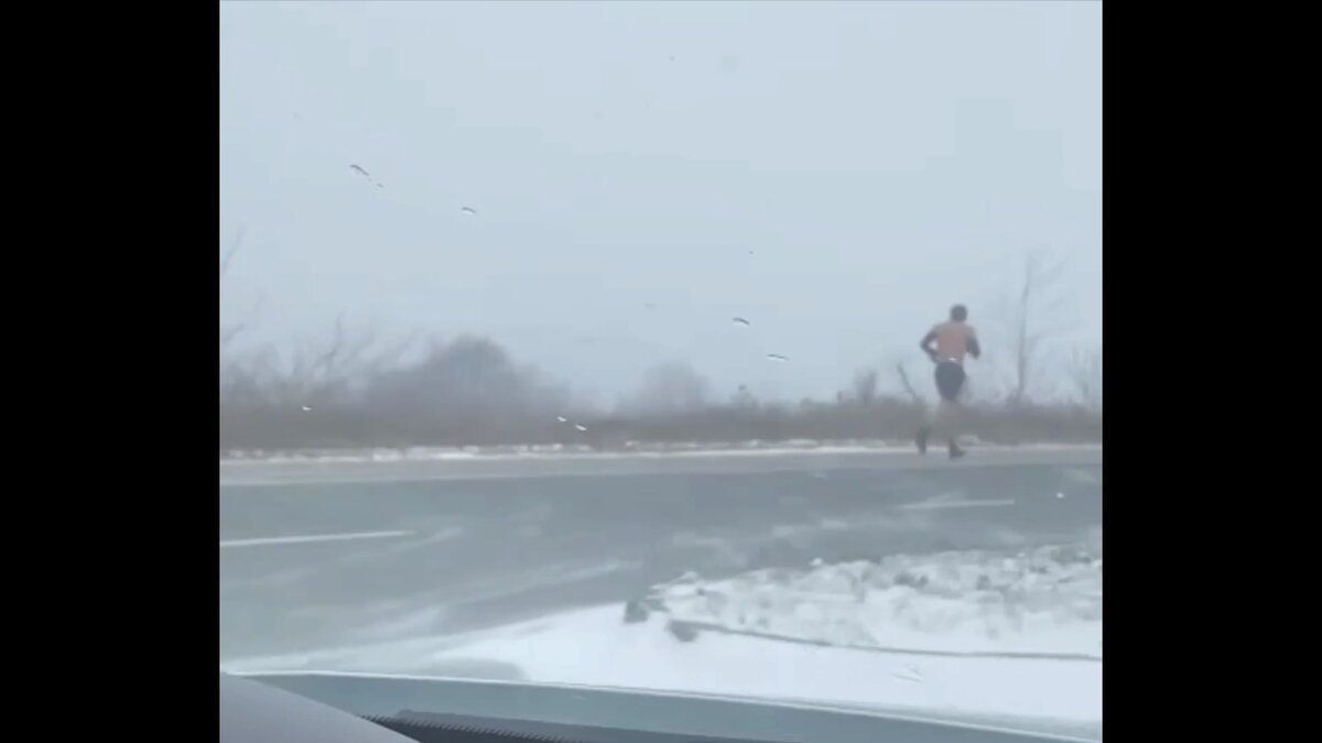     Как оказалось, не все жители Владивостока расстроились из-за выпавшего снегопада. Герой следующего вида с большим удовольствием вышел на пробежку в такую погоду.