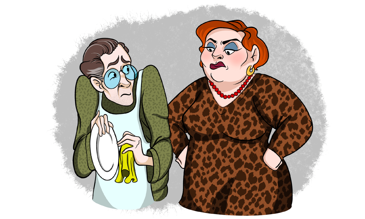 Властная жена и муж-подкаблучник