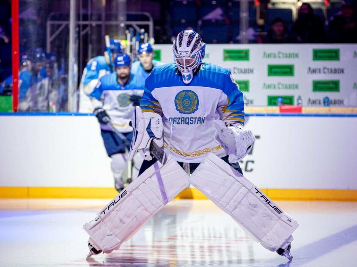    Хоккеисты сборной Казахстана© Фото : Пресс-служба Федерации хоккея Казахстана