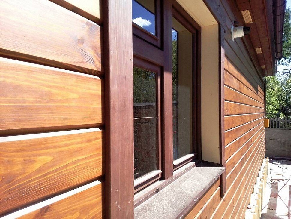 Внешняя отделках имитацией бруса