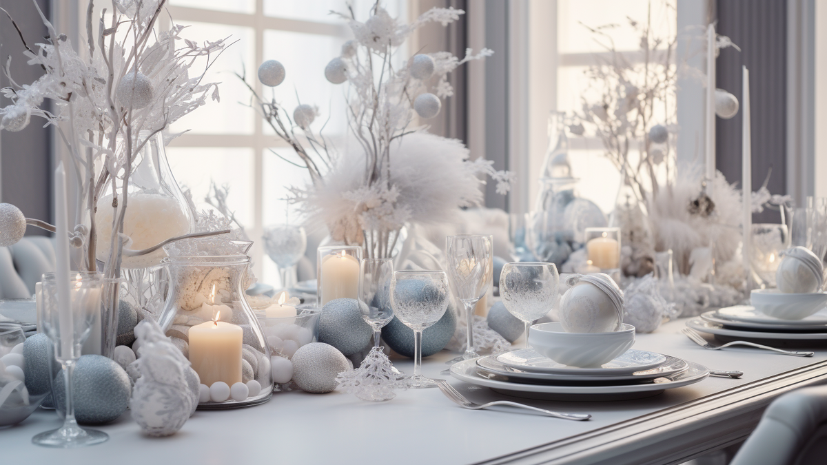    Как оформить новогодний стол в белых тонах: отвечает дизайнер© News-hub NR / Сгенерировано нейросетью Midjourney
