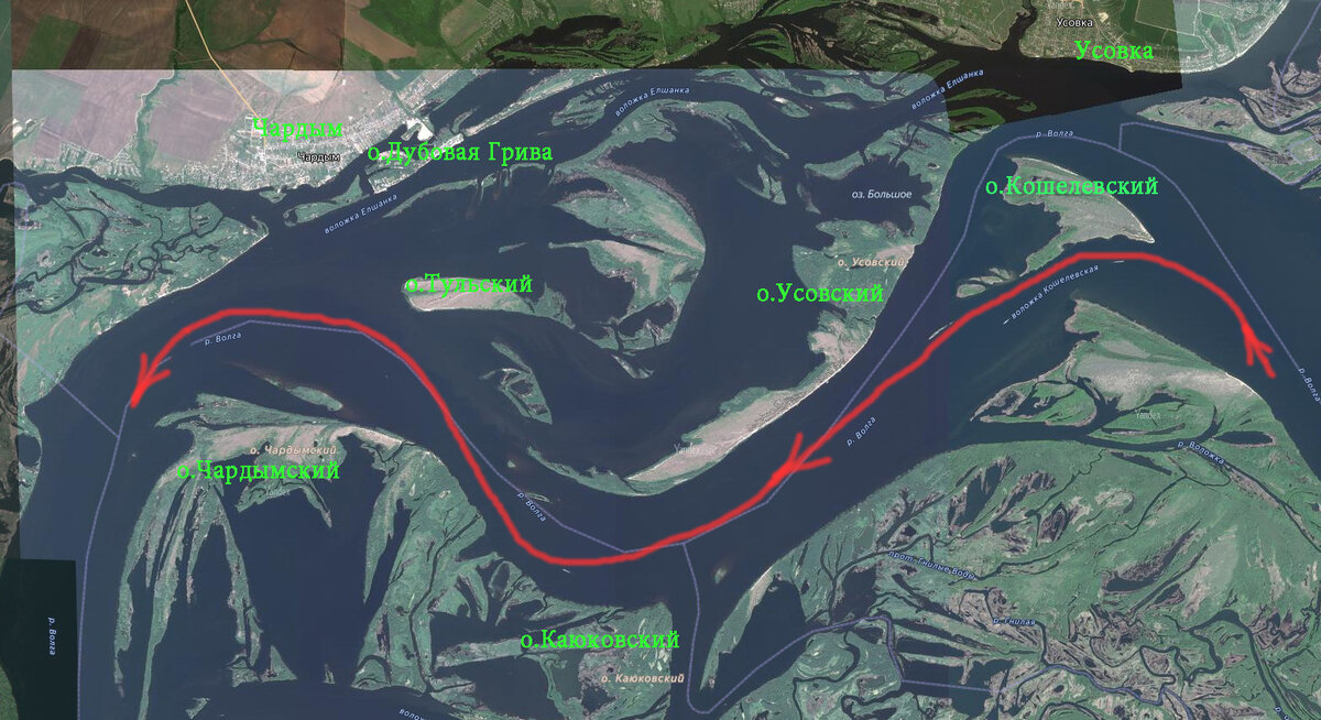 Схема маршрута на Яндекс.Картах.