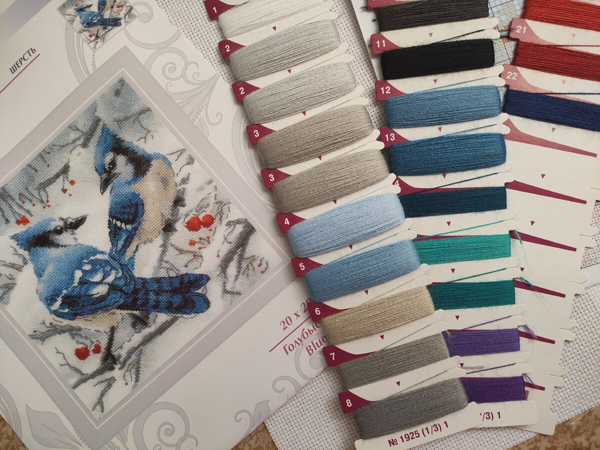 комплектация набора "Голубые сойки" Риолис